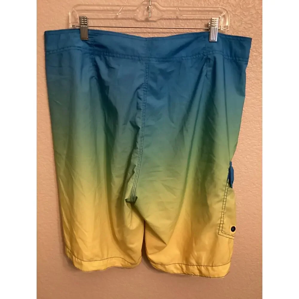 Old Navy Board Shorts Blue-to-Yellow Gradient or 